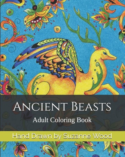 Ancient Beasts Adult Coloring Book