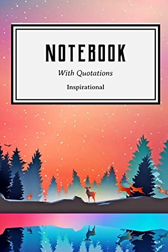 Notebook With Quotations Inspirational