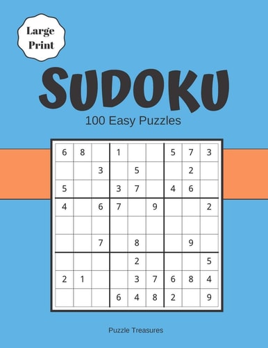 Sudoku Large Print 100 Easy Puzzles Beginners Challenging Brain Game Puzzle Notebook