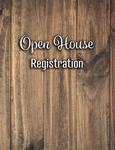 Open House Registration Real Estate Sign In Book and Registry with 600 Entries Log In Book For Realtors Brokers Agents and Home Owners