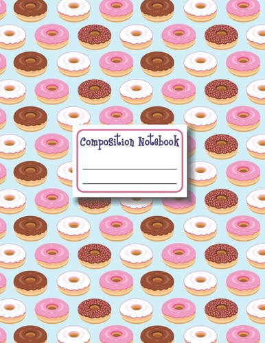 Composition Notebook Donut Composition Notebook College Ruled, School Notebooks, Large Doughnut Notebook, Donut Gifts, Donut Notebook, College Notebooks, 8. 5 X 11