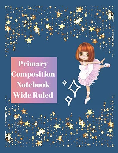 Primary Composition Notebook Wide Ruled Practice Draw and Write Book for K-2