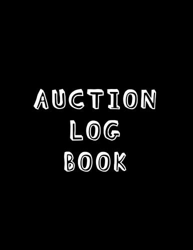 Auction Log Book Online Sales and Profit Tracking Book For Resale Website Users Looking to Track Their Arbitrage Business