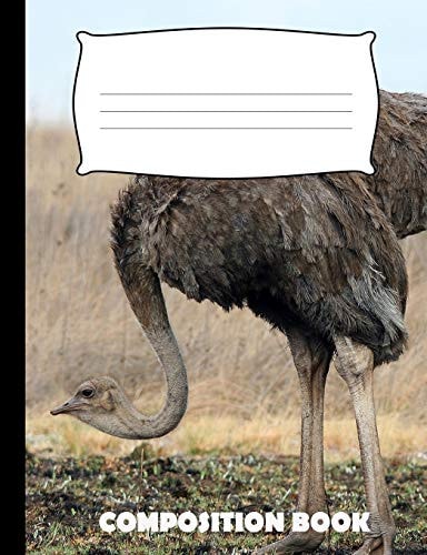 Composition Book Ostrich Composition Notebook Wide Ruled