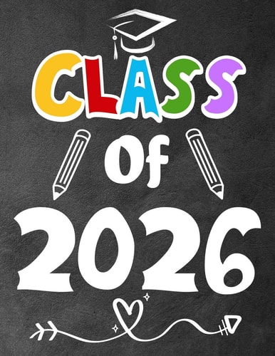 Class of 2026 Funny Back To School Notebook, Gift For Girls and Boys,109 College Ruled Line Paper, Cute School Notebook, School Composition Notebooks