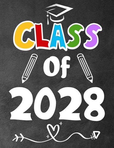 Class of 2028 Funny Back To School Notebook, Gift For Girls and Boys,109 College Ruled Line Paper, Cute School Notebook, School Composition Notebooks