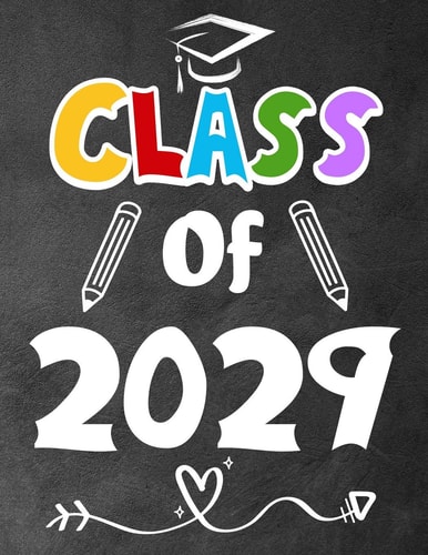 Class of 2029 Funny Back To School Notebook, Gift For Girls and Boys,109 College Ruled Line Paper, Cute School Notebook, School Composition Notebooks
