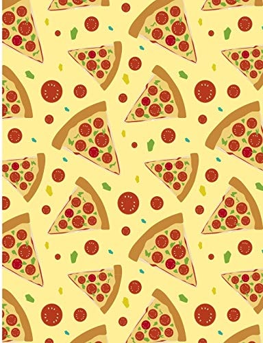 Pizza Food Pattern Pizza Slices College Ruled Line Notebook