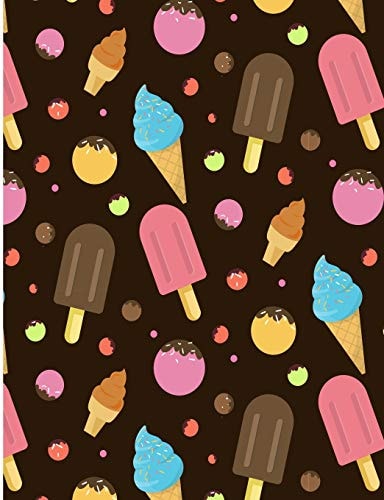 Candy Sweet Pattern Chocolate And Candies College Ruled Line Notebook