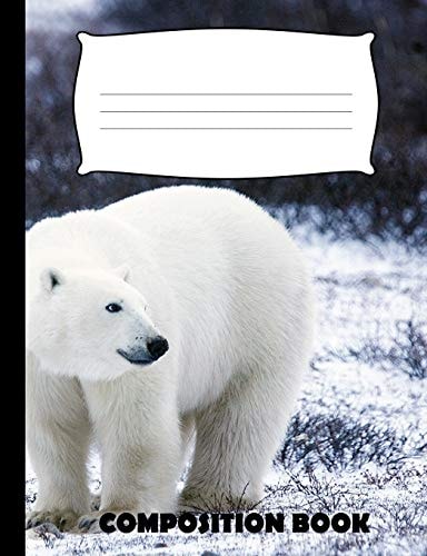 Composition Book Polar Bear Composition Notebook Wide Ruled