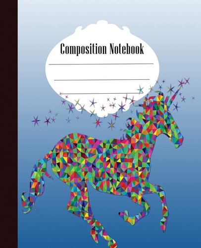 Composition Notebook Unicorn Composition Notebook Wide Ruled 7. 5 X 9. 25 In, 100 Pages Book for Kids, Teens, School, Students and Teachers