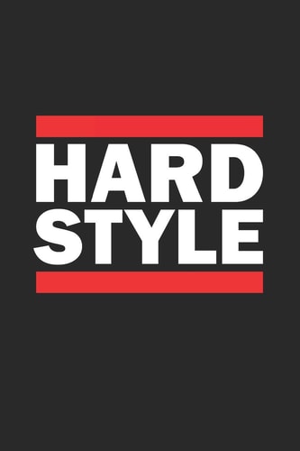 Hardstyle Notebook 6x9 I Diary I 120 Pages I Cream Coloured I Checked I Squared Grid I Notepad for Techno Fans