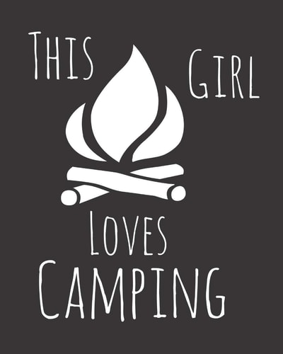 This Girl Loves Camping Fun Camp Sketchbook for Drawing, Doodling and Using Your Imagination!