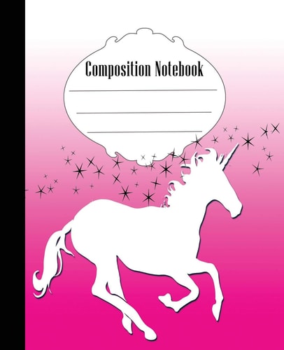 Composition Notebook Unicorn Composition Notebook Wide Ruled 7. 5 X 9. 25 In, 100 Pages Book for Kids, Teens, School, Students and Gifts