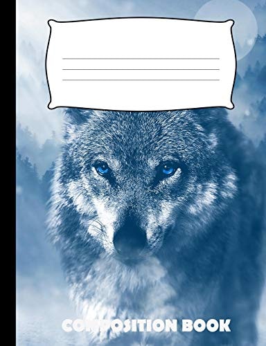 Composition Book Wolf Composition Notebook Wide Ruled