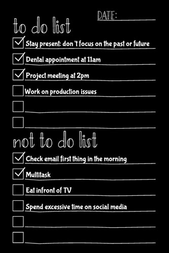 To Do List Not To Do List Notebook For Improving Productivity And Focus On The Tasks That Matter