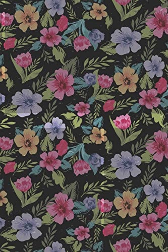 Colorful Flowers Graph Paper Notebook, 6x9 Inch, 120 Pages