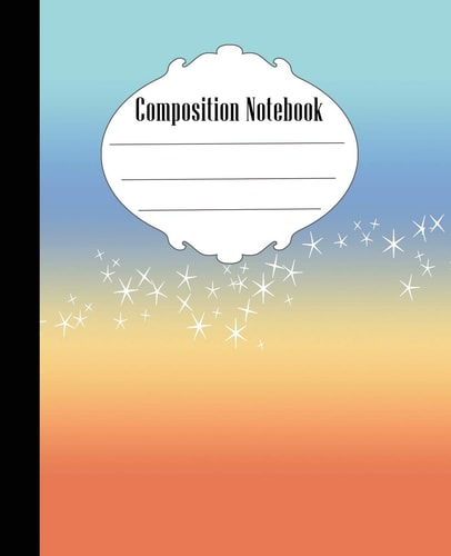 Composition Notebook Ombre Stars Composition Notebook Wide Ruled 7. 5 X 9. 25 In, 100 Pages Book for Kids, Teens, School, Students and Teachers
