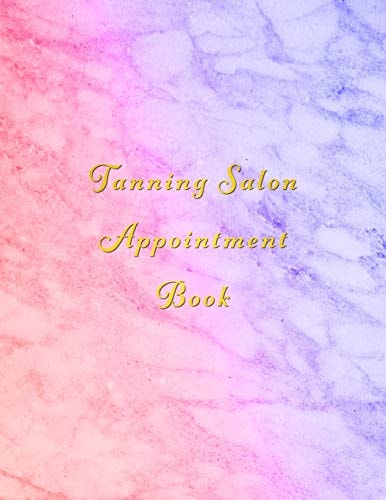 Tanning Salon Appointment Book Classy Colourful Marble Beauty Client Schedule Organiser With Weekly and Hourly Time Slots