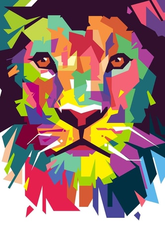 Lion Head Graph Paper Notebook, 6x9 Inch, 120 Pages