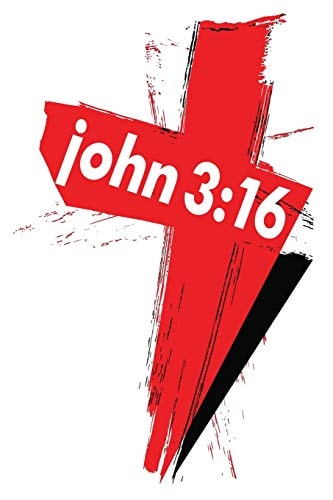 John 3 16: 6x9 College Ruled Line Paper 150 Pages