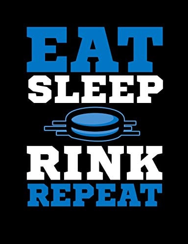Eat Sleep Rink Repeat Funny Quotes and Pun Themed College Ruled Composition Notebook