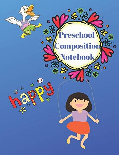Preschool Composition Notebook Practice Book for K-2