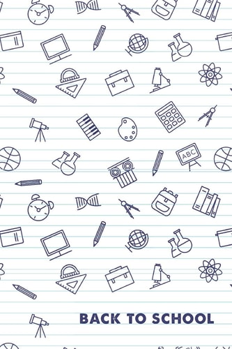 Back To School Graph Paper Notebook, 6x9 Inch, 120 Pages