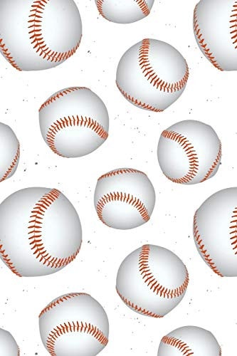 Baseballs Graph Paper Notebook, 6x9 Inch, 120 Pages