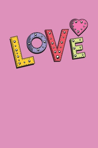 Love Graph Paper Notebook, 6x9 Inch, 120 Pages
