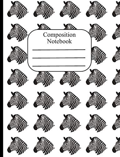 Composition Notebook Zebra Polka Dot Wide Ruled Composition Book - 120 Pages - 60 Sheets