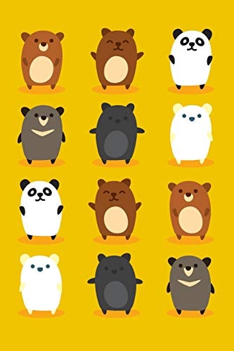 Cute Bears Graph Paper Notebook, 6x9 Inch, 120 Pages