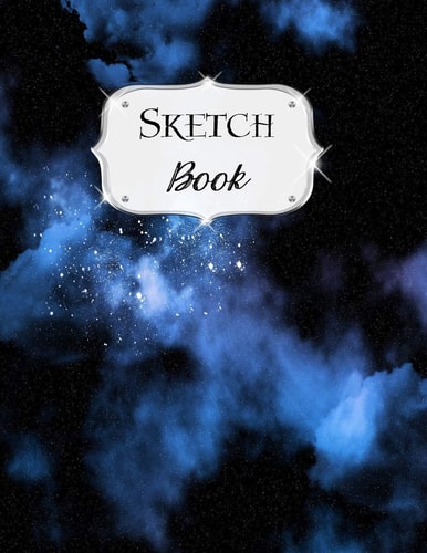 Sketch Book Galaxy Sketchbook Scetchpad for Drawing Or Doodling Notebook Pad for Creative Artists #5 Black Blue