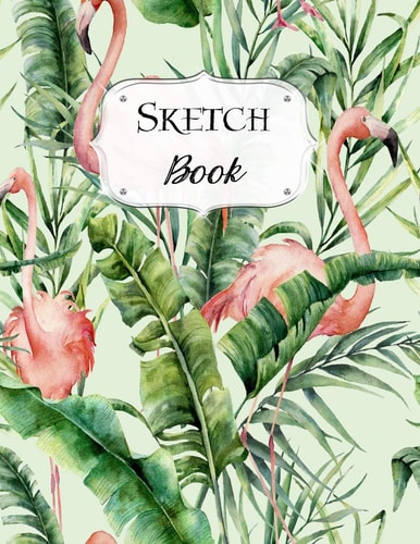 Sketch Book Flamingo Sketchbook Scetchpad for Drawing Or Doodling Notebook Pad for Creative Artists #9 Green