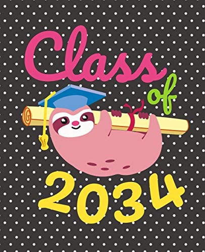 Class Of 2034 Cute Sloth Gift Composition Notebook