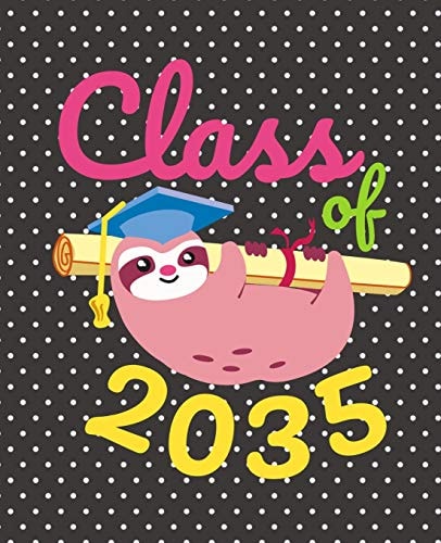Class Of 2035 Cute Sloth Gift Composition Notebook