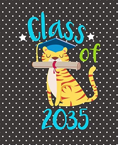 Class Of 2035 Cute Tiger Cat Gift Composition Notebook