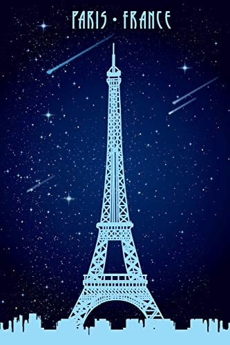 Paris France Graph Paper Notebook, 6x9 Inch, 120 Pages