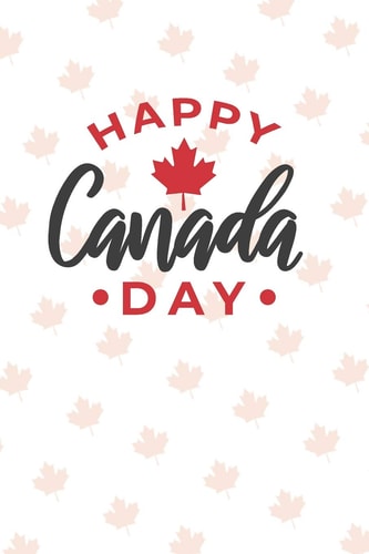 Happy Canada Day Graph Paper Notebook, 6x9 Inch, 120 Pages