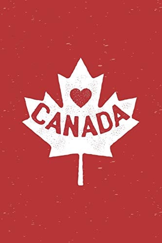 Love Canada Graph Paper Notebook, 6x9 Inch, 120 Pages