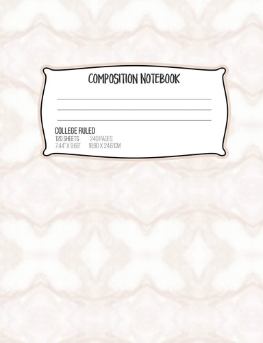 Composition Notebook College Ruled 120 Sheets 240 Pages 7. 44 X 9. 69 18. 90 X 2461 CM Brown Marble Assignment Book