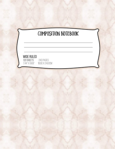 Composition Notebook Wide Ruled 120 Sheets 240 Pages 7. 44 X 9. 69 18. 90 X 2461 CM Brown Marble Assignment Book