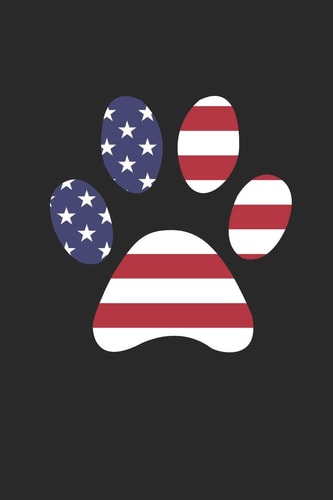 Notebook American Dog Paw 4th of July