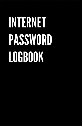Internet Password Logbook Black Password Organizer to Keep Usernames, Passwords, Web Addresses & More. Alphabetical Tabs for Quick Easy Access