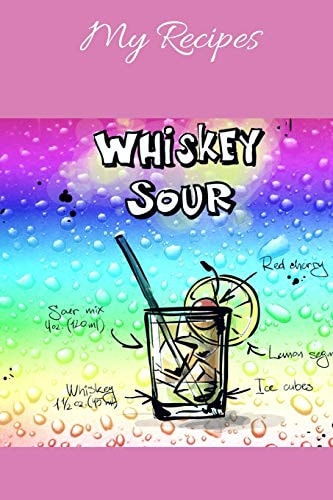My Recipes Notebook for My Own Cocktail Recipes Collection - Wide Ruled Line Paper