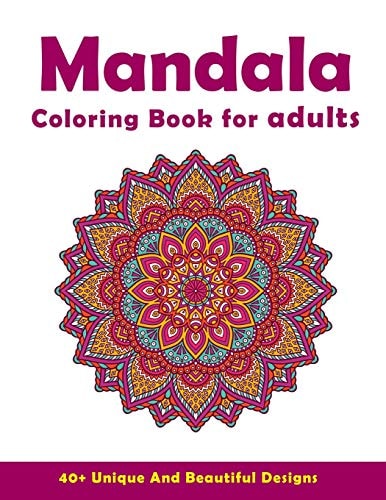 Mandala Coloring Book For Adults Beautiful and Relaxing Coloring Pages - White
