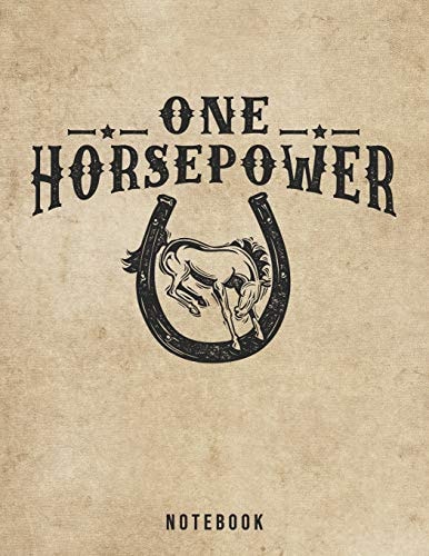 One Horsepower Notebook Bucking Bronco Rodeo Pun