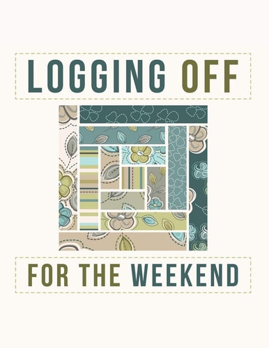 Logging Off For The Weekend Log Cabin Quilt Block Notebook