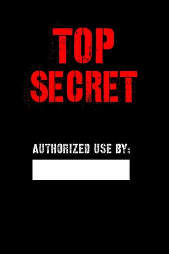 Top Secret Authorized Use By Blank Spy Notebook for Kids, Top Secret Journal, Detective Notebook, Secret Agent Notebook for Boys, Girls 6 X 9 120 Pages
