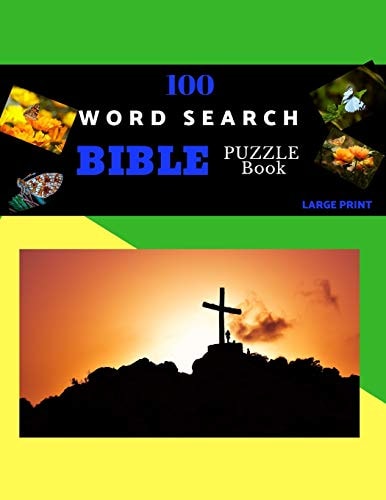100 Word Search Bible Puzzle Book Large Print Brain Challenging Bible Puzzles For Hours Of Fun
